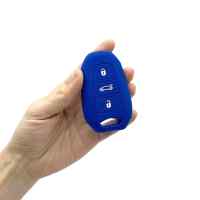 Banner - Funda silicona mando llave coche 3 botones compatible con Peugeot Azul