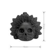 Silbato De Muerte Azteca Realista Silbato De Grito Humano Cómodo Y Aterrador Figura De Cerámica Y Enamel Para Coleccionistas - details 4