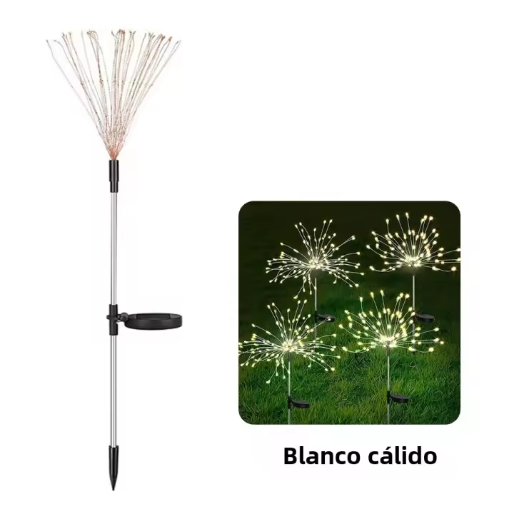 Luz De Fuego Solar Con Dandelion 90/120/150/200 LED Para Jardín Paisaje Jardín Navidad Decoración DIY Luz De Humo Moderna IP65 - 1