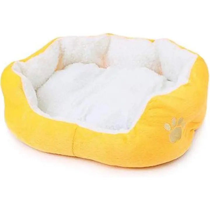 Cama para mascotas para Gatos y Perros Pequeños y medianos, canasto con Juguetes Redondo U ovalado en forma de donut, Cama nest para mascotas, Azul, 50x40 - 1
