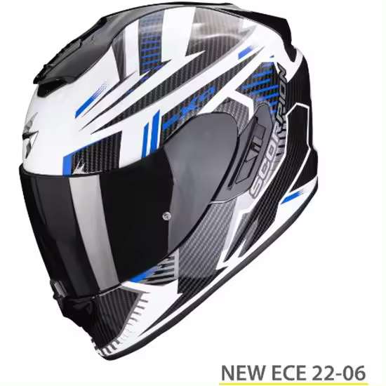 SCORPION EXO-1400 EVO AIR SHELL BLANCO-AZUL ECE-22-06 - 1