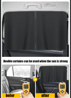 Cortina De Ventana Para Coche Con Doble Capa Protección UV Y Red Mosquitera Magnética Accesorios Para Ventanas Laterales Material Malla - details 2