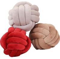 Cojín Decorativo En Forma De Bola Grande Aesthetic Cute Para Navidad Rojo Gris Cojín De Silla American Style Fibra De Poliéster No Removible Y Lavable - details 3