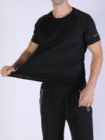 Camiseta Deportiva Para Hombres Secado Rápido Transpirable Suéter Casual Cuello Redondo Manga Corta Adecuada Para Gimnasio Y Correr Al Aire Libre - details 10