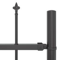 VidaXL Cercado de Jardín con Punta de Lanza Gris 3,4x0,8 m de Acero - details 5