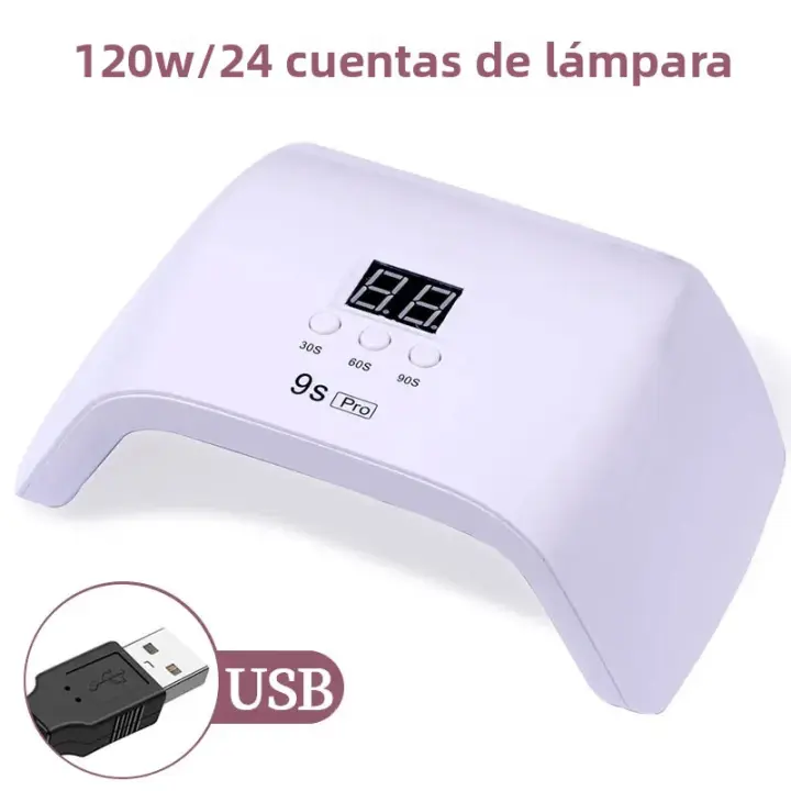 Secador De Uñas Trapezoidal 9SPro Lámpara LED UV Profesional Con Sensor Y Pantalla LCD Herramienta De Manicura - 1