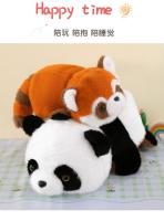 Muñeco De Peluche Panda Rojo Y Negro Reversible Suave Para Niños Y Bebés Regalo De Cumpleaños O Navidad Tema Animal De La Naturaleza - details 9