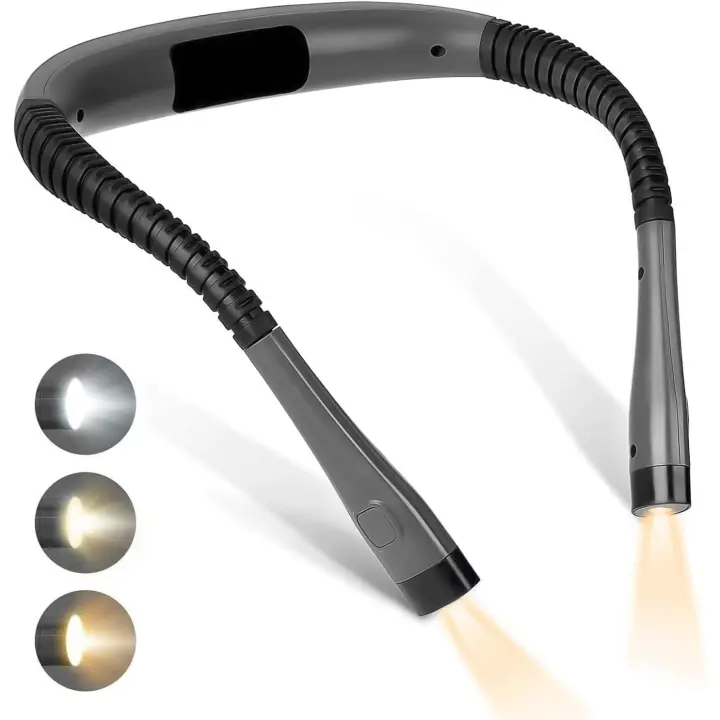Luz de color recargable, modos, 3 niveles de iluminación estables, lámpara de diseño ergonómico para lectura de libros, para lectura, modos, niveles, lámpara, - 1