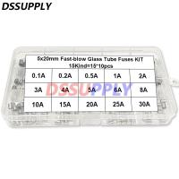 Kit De Fusibles De Vidrio De 150 Piezas 5*20mm Variedad De Corriente 0.1A-30A Para Automóvil Y Hogar Caja Libre De Fusibles Rápidos - details 1
