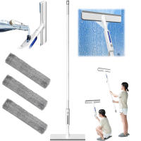 Herramienta De Limpieza De Ventanas Con Rojellador Y 3 Paños LimpiaPantalla 2024 LimpiaDoble Lado Con Mango Largo Material Plástico - details 7