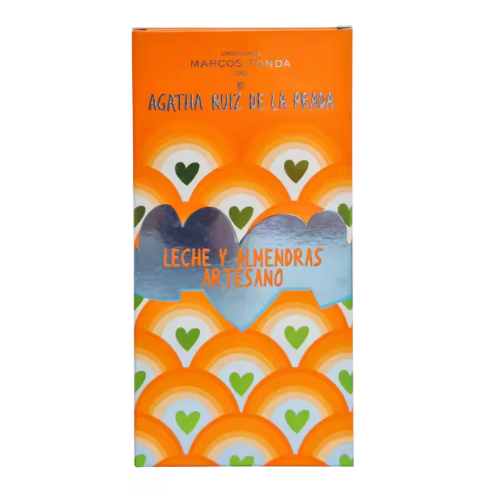 Tableta de Chocolate con Leche y Almendras Artesano X7 - Chocolates Marcos Tonda & Agatha Ruiz de la Prada - 1