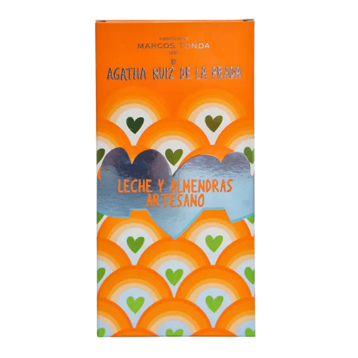 Tableta de Chocolate con Leche y Almendras Artesano X7 - Chocolates Marcos Tonda & Agatha Ruiz de la Prada - 1