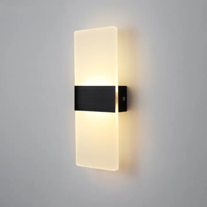Luz De Pared LED En Acrílico Para Sala De Estar Corredor Y Dormitorio Estilo Largo 3/6/12W Decoración Artística Para La Cama Fuente De Luz Interior AC85-265V - 1