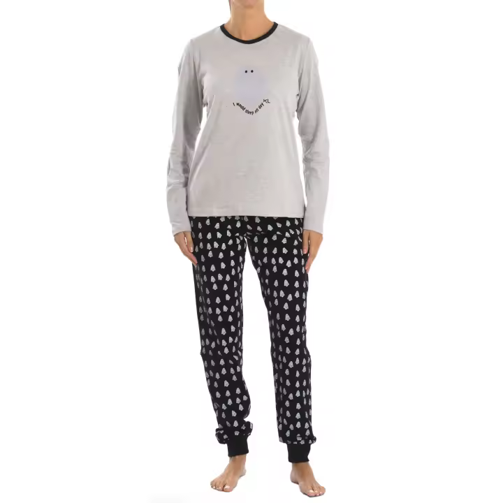 Kisses and Love-Pijama Manga Larga 100% Algodón KLP1 para Mujer - 1