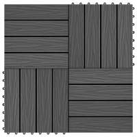 vidaXL 11x Baldosa Resina Madera Cuadrada Jardín Terraza Tarima Loseta Color Marrón claro,  Marrón oscuro,  Gris y mas - details 3