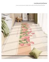 Manta De Cama Con Diseño De Flores Cristal Velvet Absorbente Antideslizante Y Resistente a La Suciedad Para Habitación Moderna - details 5