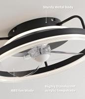 Ventilador de Techo With Iluminación LED Regulable, 40CM 26W, 6 Velocidades, Para Dormitorio, Cocina y Coque - details 2