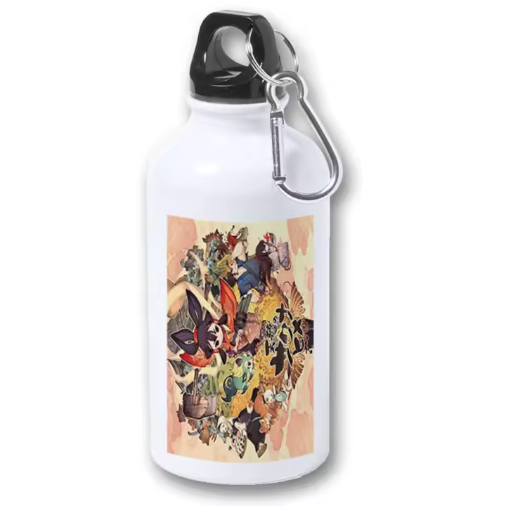 MERCHANDMANIA BIDON 400ML METALICO Tensui no Sakuna of rice and ruin hime para viaje y deporte - 1