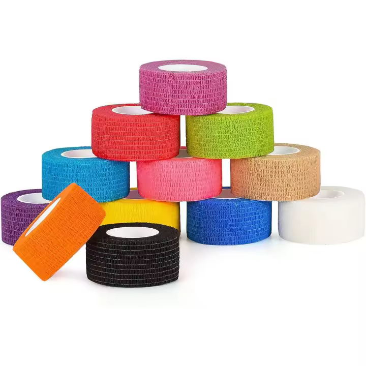 12 Rollos de Cinta adhesiva de 2,5 cm x 4,5 m para proteger los pendientes, venta Deportivo para Manos, Brazos y pies. - 1