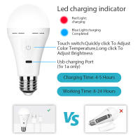 Bombilla LED Recargable USB E27 Con Control Táctil Y Tiempo Bombilla Inteligente Dimmable Para Dormitorio Certificación CE Vida Útil 30000h - details 0