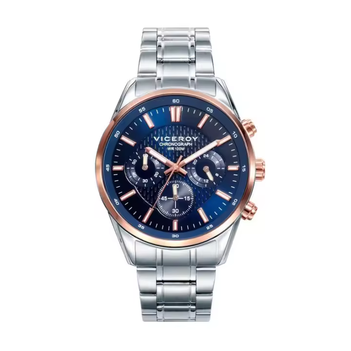 Reloj Viceroy 401017-37 Hombre Magnum de acero con IP color oro rosa y cronógrafo - 1
