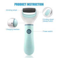 Pulidora De Pies Inalámbrica Recargable USB Impermeable Portátil Anti Callos Y Piel Muerta Herramienta De Pedicura Para Cuidado De Los Pies Resistentes a Las Roturas - details 3