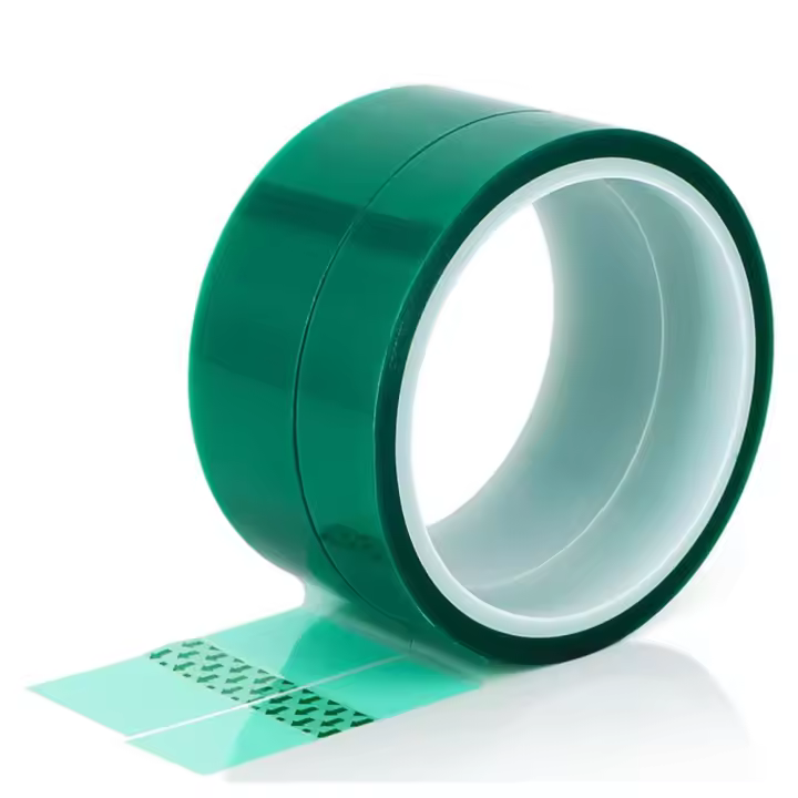 Cinta De Masquillage De Poliéster Verde a Alta Temperatura Con Adhesivo De Silicona Ideal Para Pintura Y Cobre En Polvo Tablas De Circuito - 1