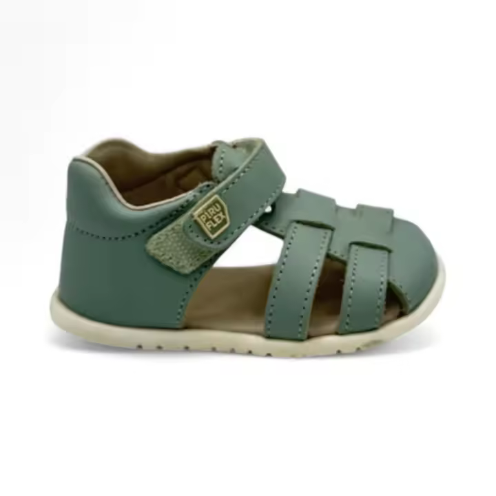 Sandalias marca Piruflex para infantil en color verde - 1