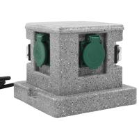 vidaXL Enchufe de jardín con sensor de ocaso plástico - details 4