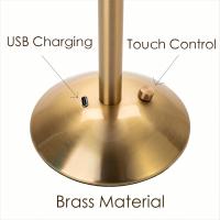 Lámpara De Noche LED Clásica Con Toque USB Recargable 3 Colores Ajustables Para Dormitorio Y Sala De Estar Decoración De Mesa Sin Cable - details 1