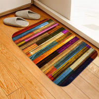 Carpetas Antideslizantes Coloridas Para Baño Y Cocina Alfombra De Piso Absorbente De Agua Con Patrón De Madera Para Pasillo Y Puerta - details 6