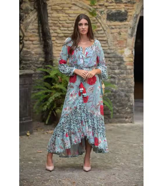 VESTIDO CANASTERA BORLON SUNSET AND MOON  PV2288B - 1