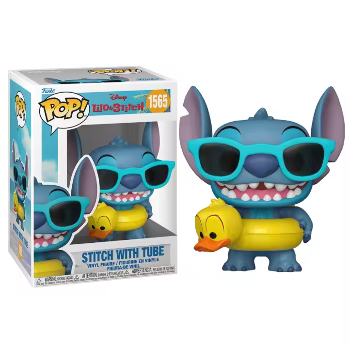FUNKO POP! LILO Y STITCH – STITCH EN FLOTADOR, 86277, Nº1565, PRODUCTO CON LICENCIA OFICIAL - 1