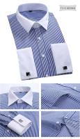 Camisa De Manga Larga Para Hombre Estilo Francés Multicolor Adecuada Para Todas Las Estaciones Cuello En V Prenda De Negocios Casual - details 6