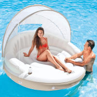 Isla hinchable INTEX canopy crema - 199x150 cm - details 1