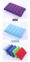 Almohada De Viaje Inflable Ultraligera De 47x30cm Para Camping Playa Descanso Con Tela Flocada Cuadrada Adaptada Para Napping Y Trabajo En Mesa - details 7