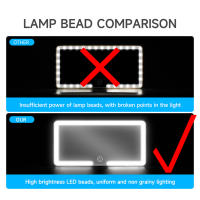 Espejo De Maquillaje Ultra Delgado LED Para Coche Con Pantalla Táctil Y Luz Dimmable Recargable Por USB Soporte Solar - details 5
