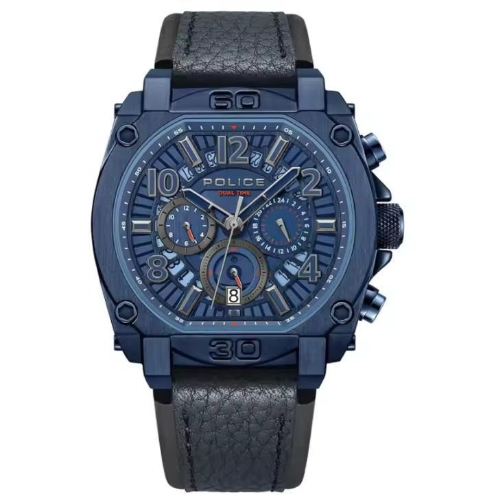 Reloj Police Hombre Norwood Azul Piel Azul Pewjf0021904 - 1