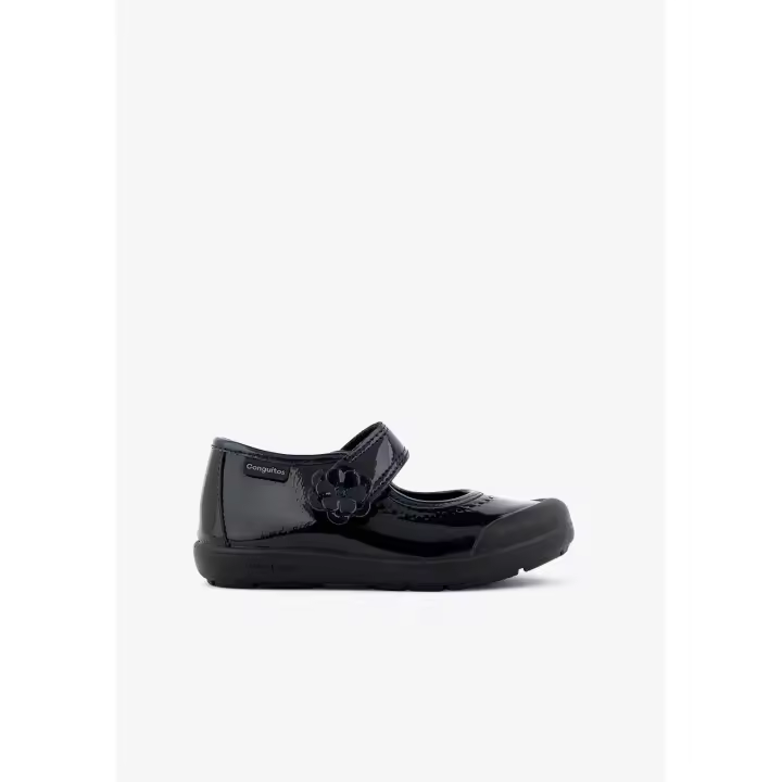 Conguitos - Zapatos colegiales infantiles de piel (Azul Marino / Talla 28) - 1