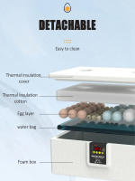 Incubador Termostático Manual Con USB Para Peces Aves Y Huevo Incluye Cama De Agua Biónica Y Luz De Huevos Máquina Todo En Uno - details 9