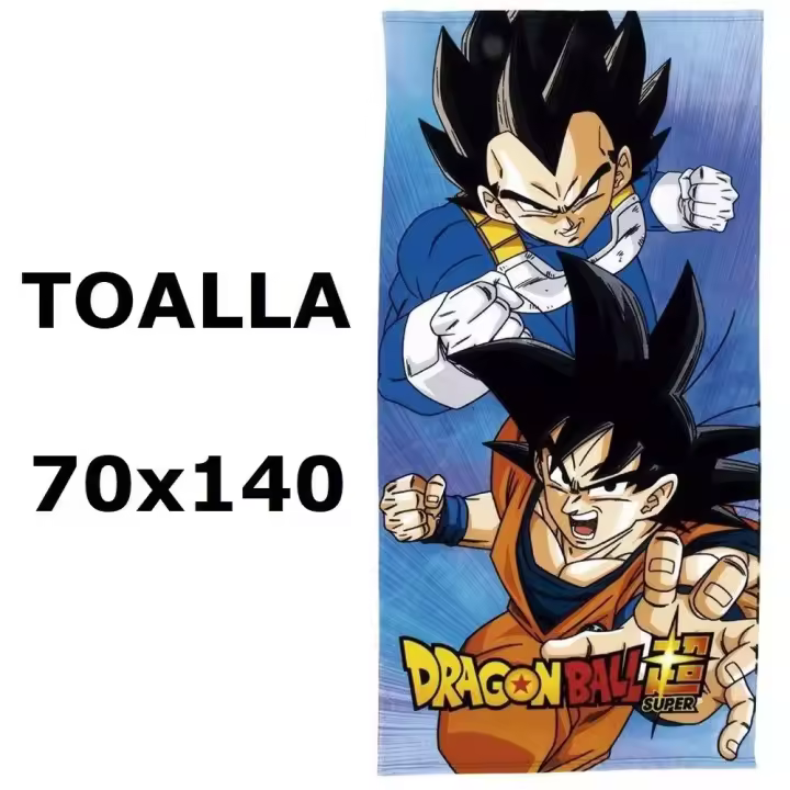Toalla de playa Dragon Ball Z,Toalla de baño Dragon Ball Z,MICROFIBRA 100% POLYESTER,MEDIDAS 70x140cm,cm,fespu - 1