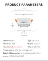 Spotlight LED MR16 Anti-estrujón Fixture De Aleación De Aluminio En Forma Redonda Y Cuadrada GU10 Para Iluminación Integrada - details 6
