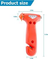 Martillo De Seguridad Para Coche 2 En 1 Herramienta De Rescate En Accidentes Rompe Vidrio Y Escape De Emergencia Para Auto - details 1