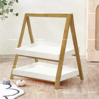 Estante de madera maciza multicapa con forma de escalera para sala de estar, estante de almacenamiento para flores, decoración suave para paisajismo, estante de exhibición para piso - details 5