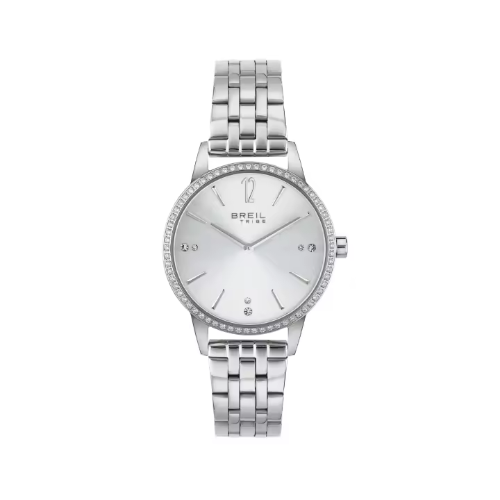 RELOJ BREIL MUJER Twinkle Sky Esfera MONO-COLOR Movimiento SILVER SOLO - 2 CUARZO LANCHE y PULSERA DE ACERO PLATEADO EW0647 - 1