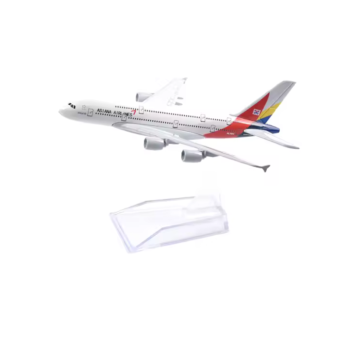 Modelo De Avión Asiana Airlines JASON TUTU 16cm Airbus A380 Metal Dieciséis Centímetros Escala 1/400 Sin Batería Para Mayores De 14 Años - 1