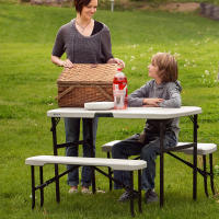 Conjunto plegable mesa y 2 bancos utrarresistente Lifetime 106x61x74 cm uv100 - details 5