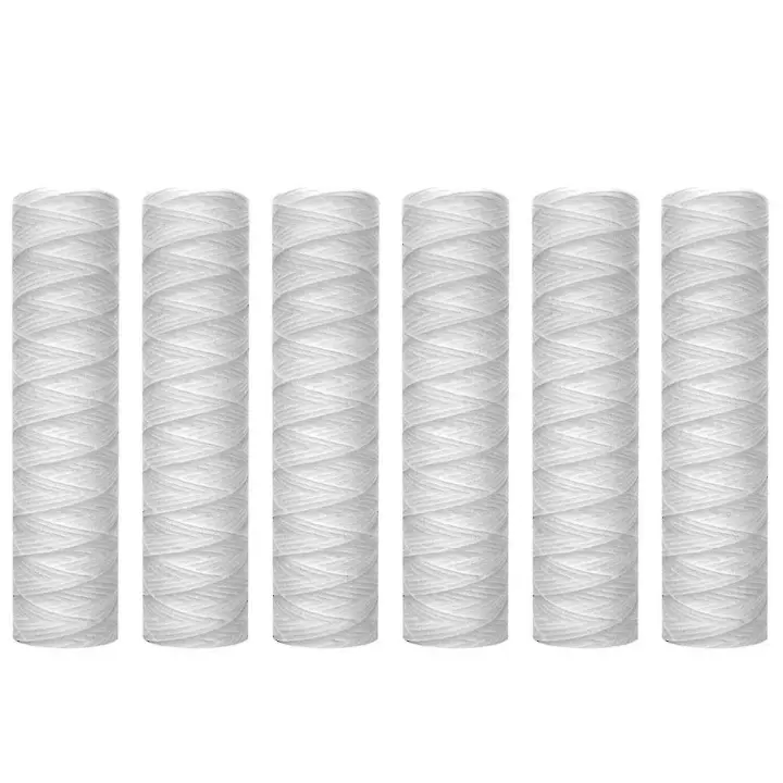 10 Micrometre String Wound Sediment Water Filter Cartridge,6 Pack, Sediment Filtration,universal - 1