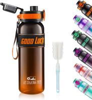 Botella de Agua “GOOD LUCK” con Pajita y Tapa Hermética – 1 L Reutilizable, Libre de BPA, con Esponja de Limpieza Incluida – Varios Colores - details 2