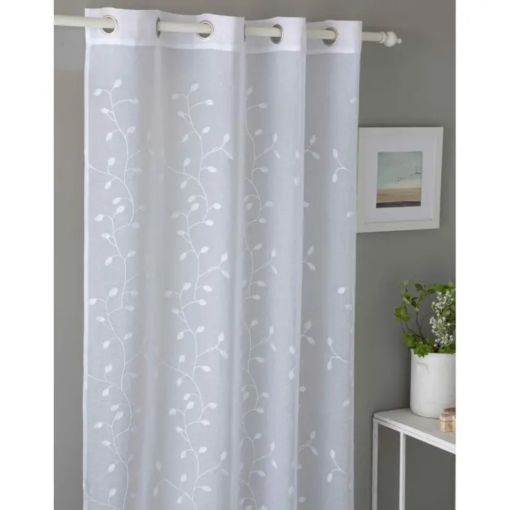 Cortina IM Caila Color Blanco, 140x270 cm, 100% poliéster, Fun&Deco - 1